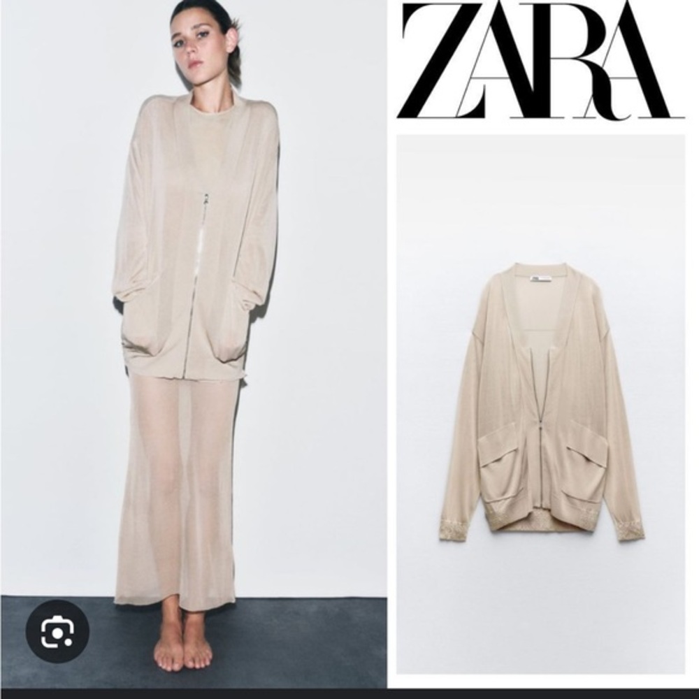 Zara knit bomber cardigan
